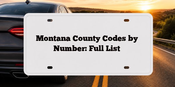 Montana County Codes by Number: Full List