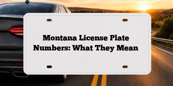 Montana License Plate Numbers: What They Mean