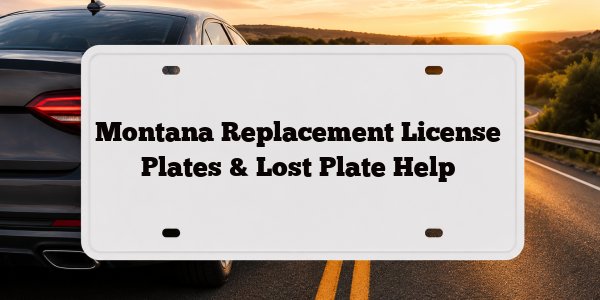 Montana Replacement License Plates & Lost Plate Help